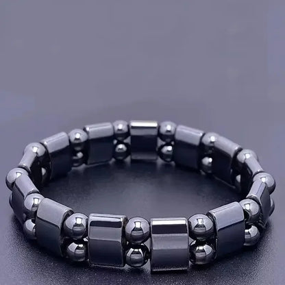 Tiger's Eye Stone Magnetic Hematite Beaded Bracelet