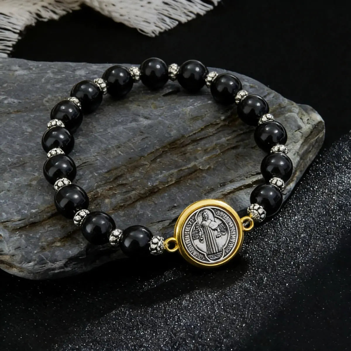 San Benito (Saint Benedict) Protection Medal Bracelet