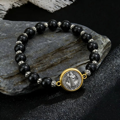 San Benito (Saint Benedict) Protection Medal Bracelet