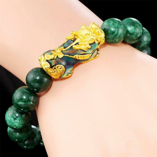 Green Obsidian Feng Shui Wealth Bracelet