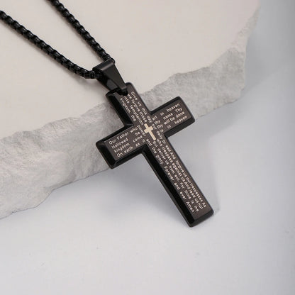 Stainless Steel Cross Pendant Necklace