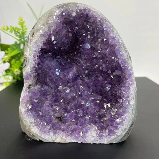 Natural Crystal Cluster Amethyst Stone Geode