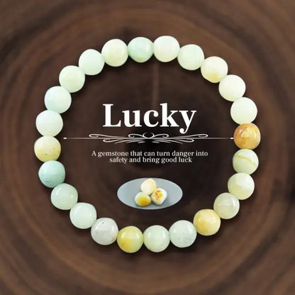 Natural Stone Bead Bracelet with Apatite, Tiger's Eye, and Agate