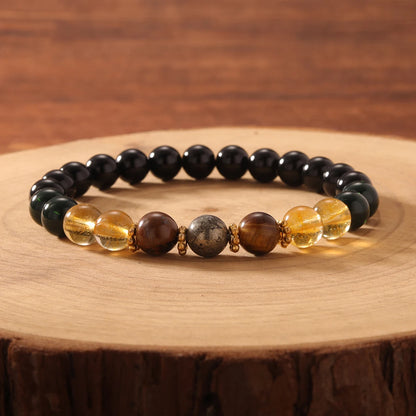 Exquisite Summer Hematite and Pyrite Money Magnet Bracelet