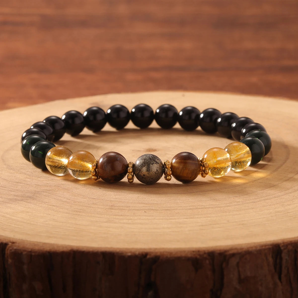 Exquisite Summer Hematite and Pyrite Money Magnet Bracelet