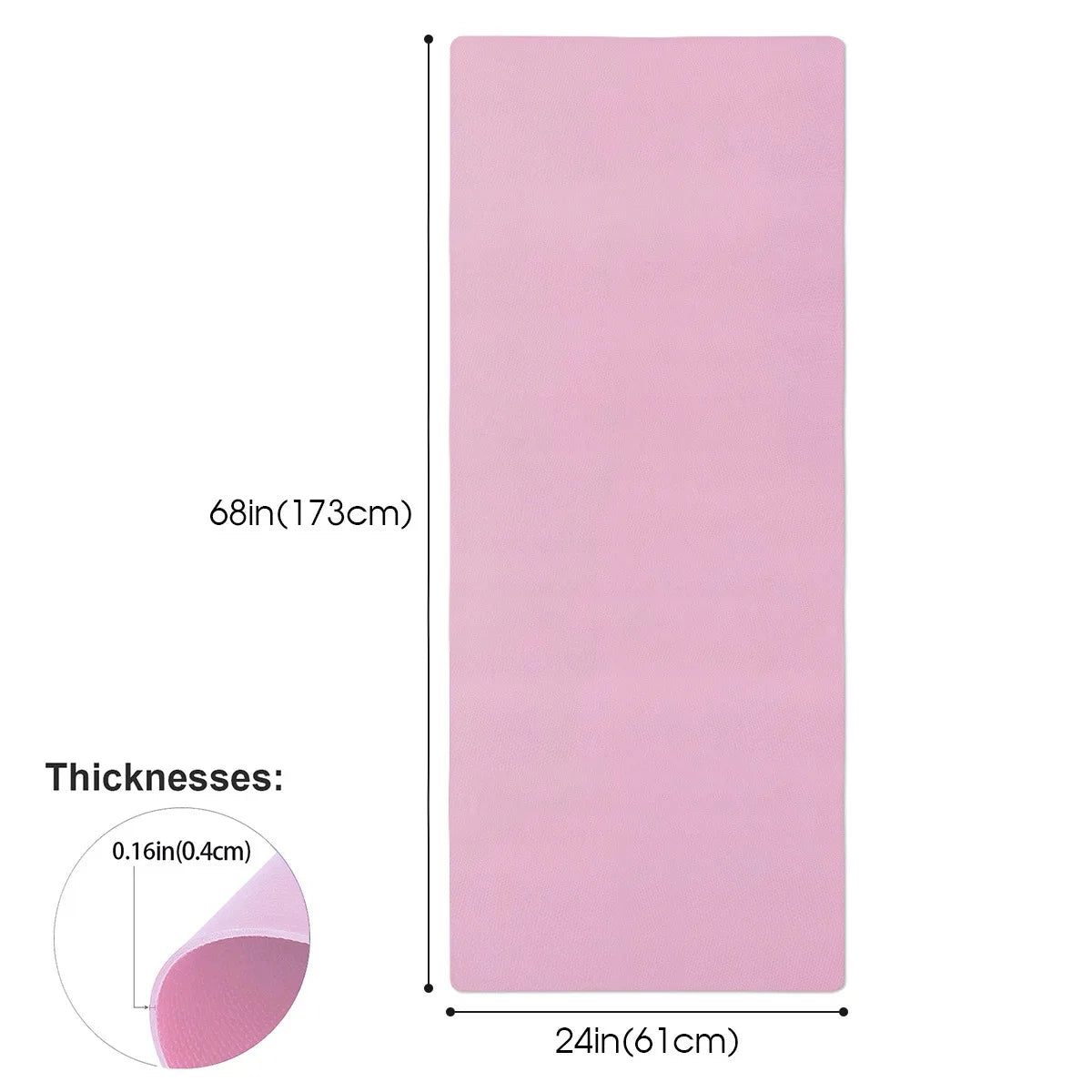 1pc 4mm Thick EVA Yoga Mat