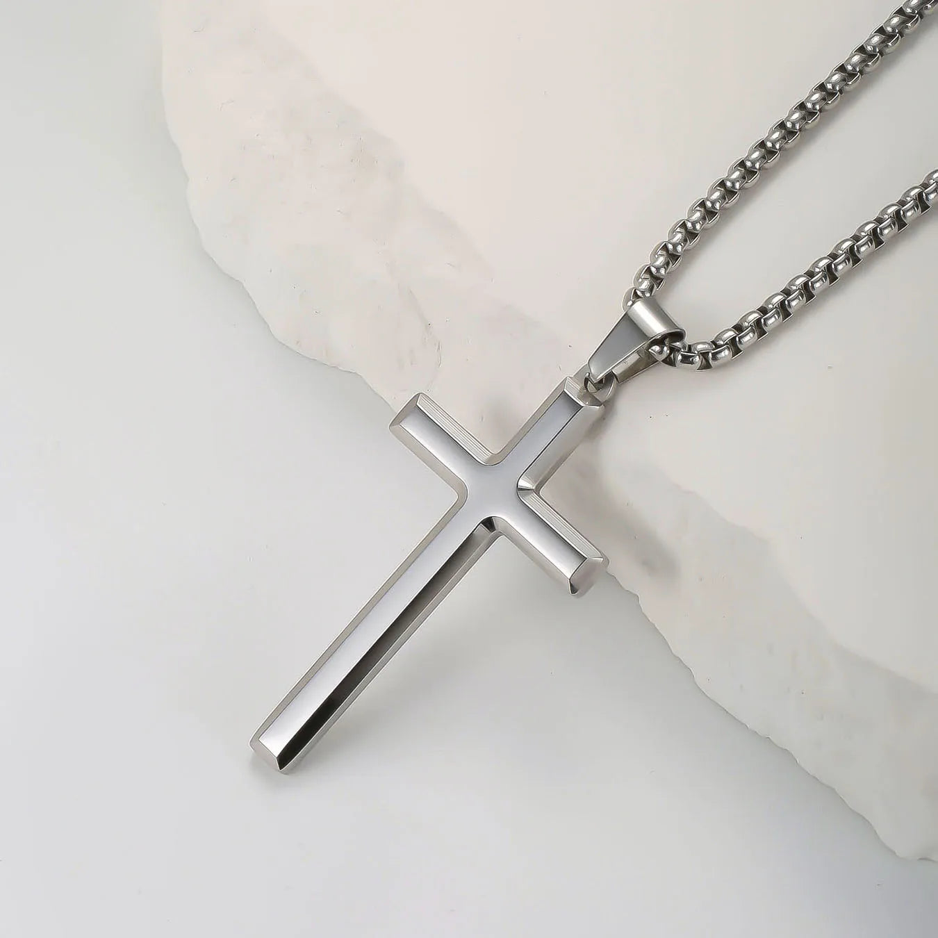 Stainless Steel Cross Pendant Necklace