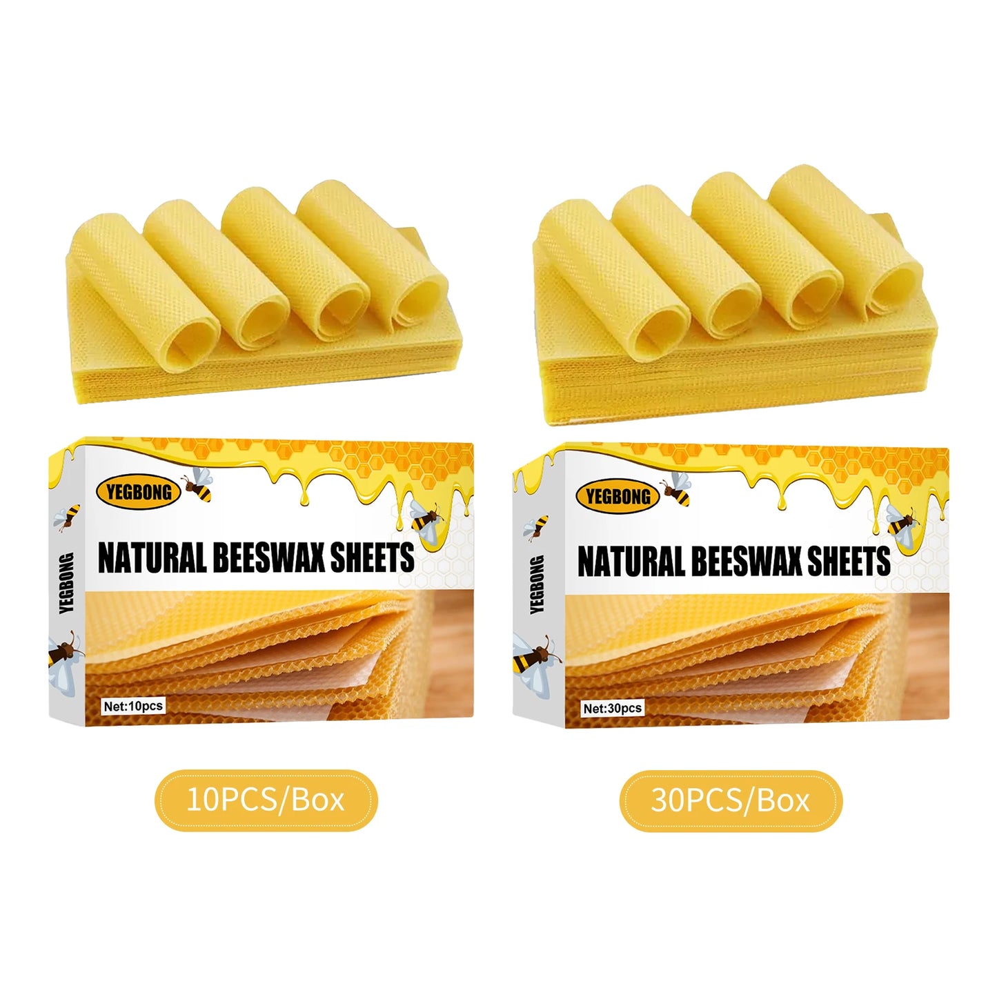 10-Piece Beeswax Honeycomb Foundation Sheet Set