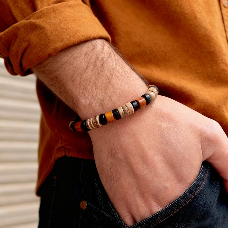 Handmade Coconut Husk Wooden Bracelet