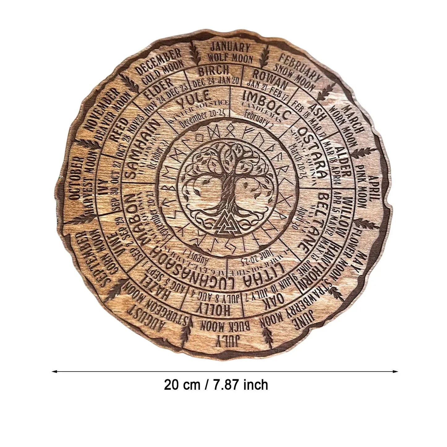 Tree Calendar Wheel of the Year Wood Sign