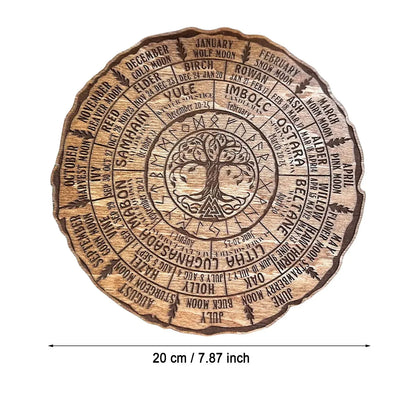 Tree Calendar Wheel of the Year Wood Sign