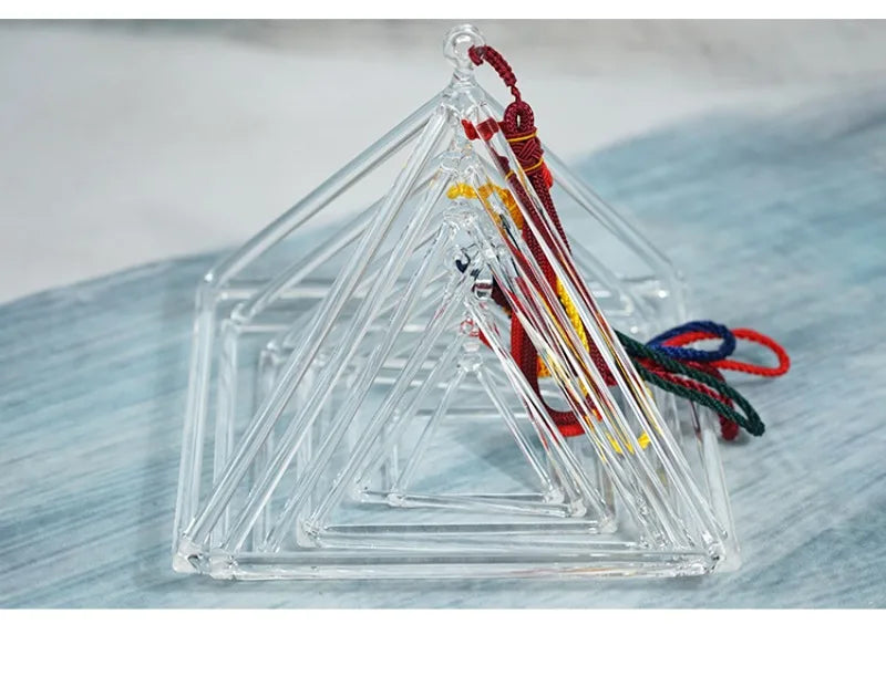 Transparent Quartz Singing Crystal Pyramid