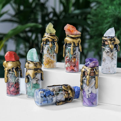 Natural Crystal Gemstone Wishing Bottle