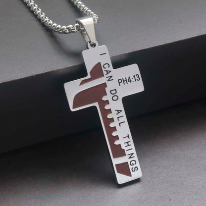Stainless Steel Cross Pendant Necklace