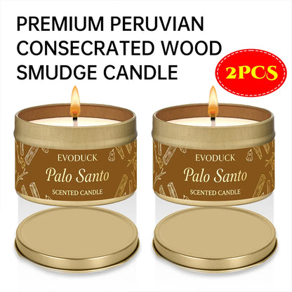 Premium Palo Santo Scented Crystal Energy Candle