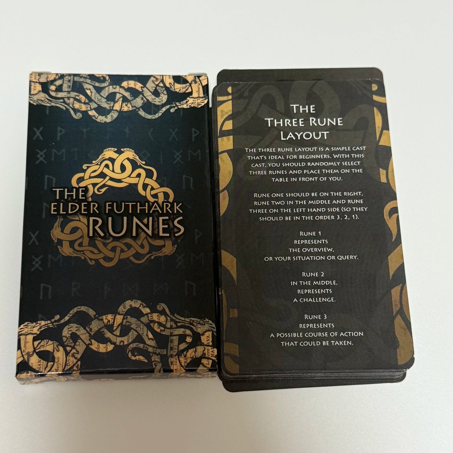 Elder Futhark Rune Cards and Oracle Deck (25-Card Set)