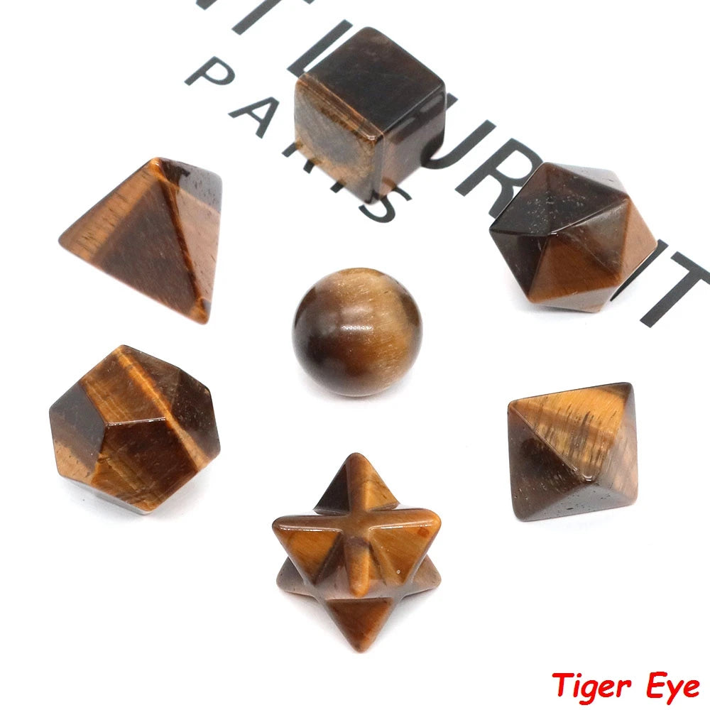 7 Chakra Platonic Sacred Stones Set