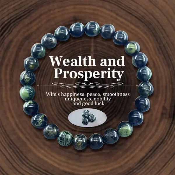 Natural Stone Bead Bracelet with Apatite, Tiger's Eye, and Agate