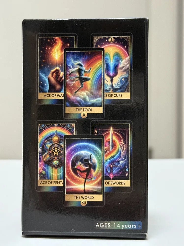 Rainbow Tarot Deck (78-Card English Visions Divination Edition)