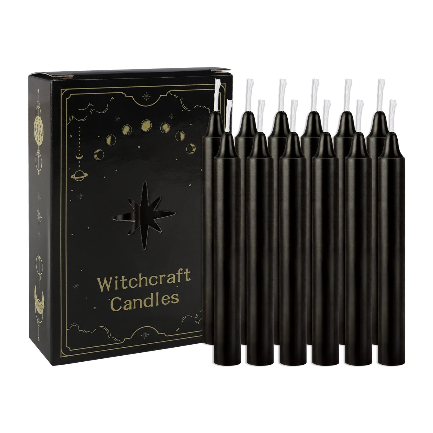 12-Piece Black Small Rod Wax Set