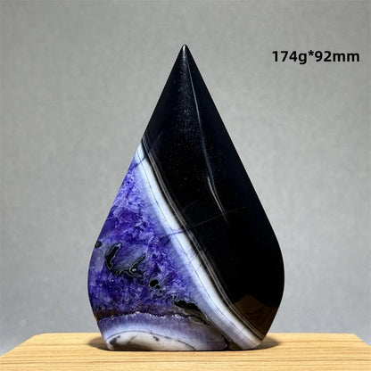 Natural Purple Agate Free-Form Quartz Crystal