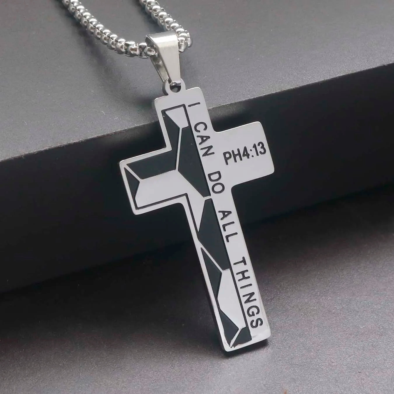 Stainless Steel Cross Pendant Necklace
