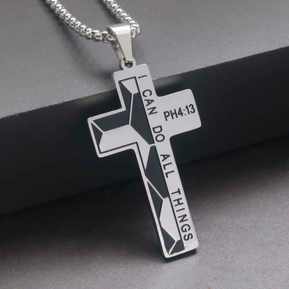 Stainless Steel Cross Pendant Necklace