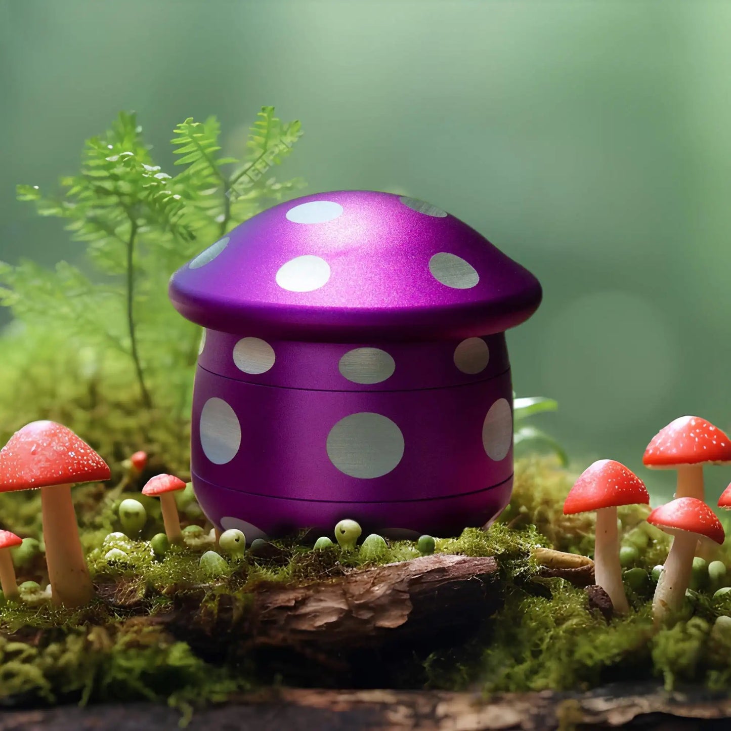 4-Layer Aluminum Mushroom Herb Grinder (63mm/2.5-inch)