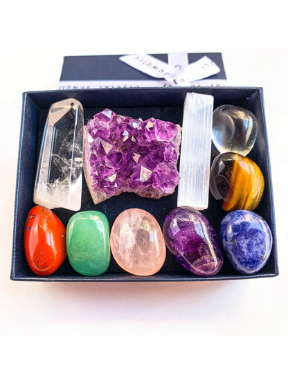 Natural Crystal Chakra & Healing Set