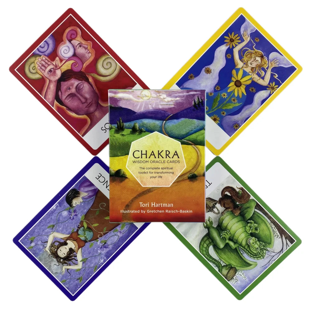 Chakra Wisdom Oracle Cards (49-Card English Visions Divination Edition)