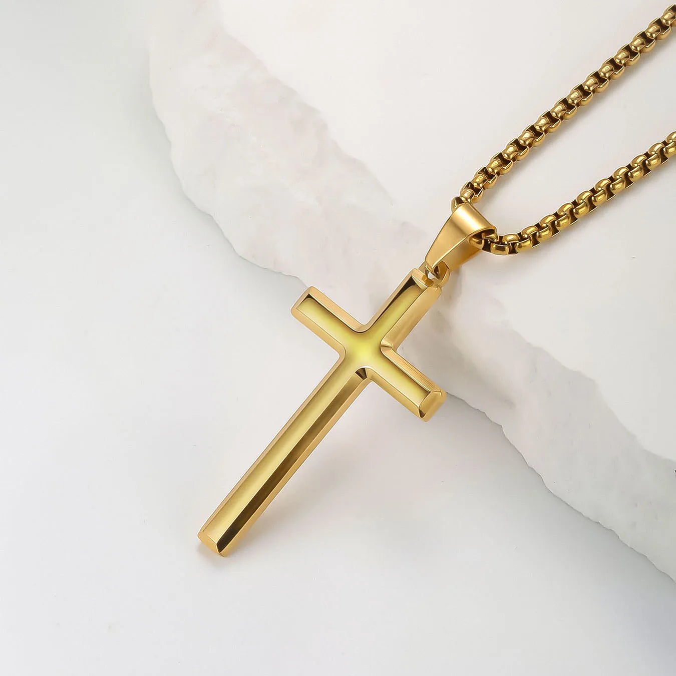 Stainless Steel Cross Pendant Necklace