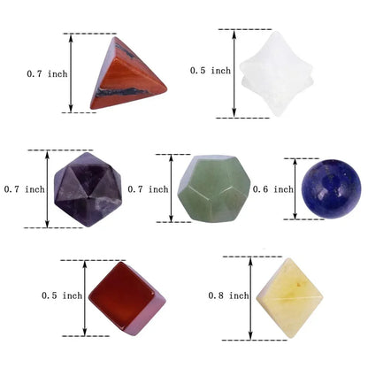 7 Chakra Platonic Sacred Stones Set