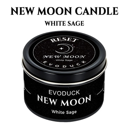 1pc New Moon Scented Candle with Black Crystal Chips