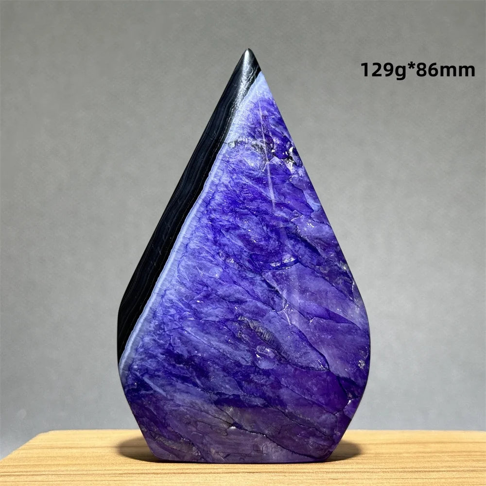 Natural Purple Agate Free-Form Quartz Crystal