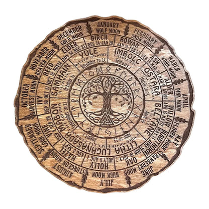 Tree Calendar Wheel of the Year Wood Sign