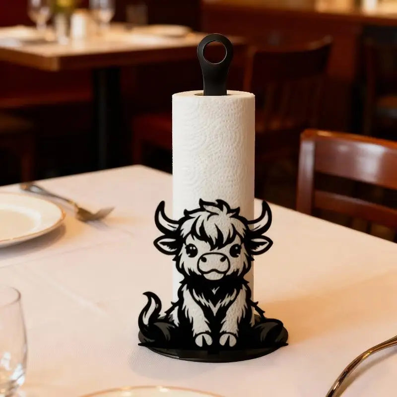 Highland Cow Paper Towel Holder