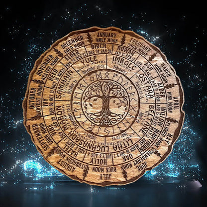 Tree Calendar Wheel of the Year Wood Sign