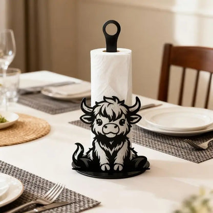 Highland Cow Paper Towel Holder