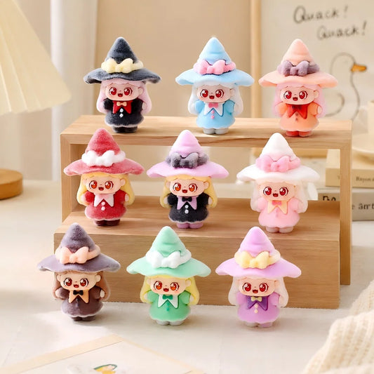 Bestseller Flocked Little Witch Cute Mini Figurines Trendy Blind Box Blind Bag DIY Desktop Decor Ornaments Car Decoration