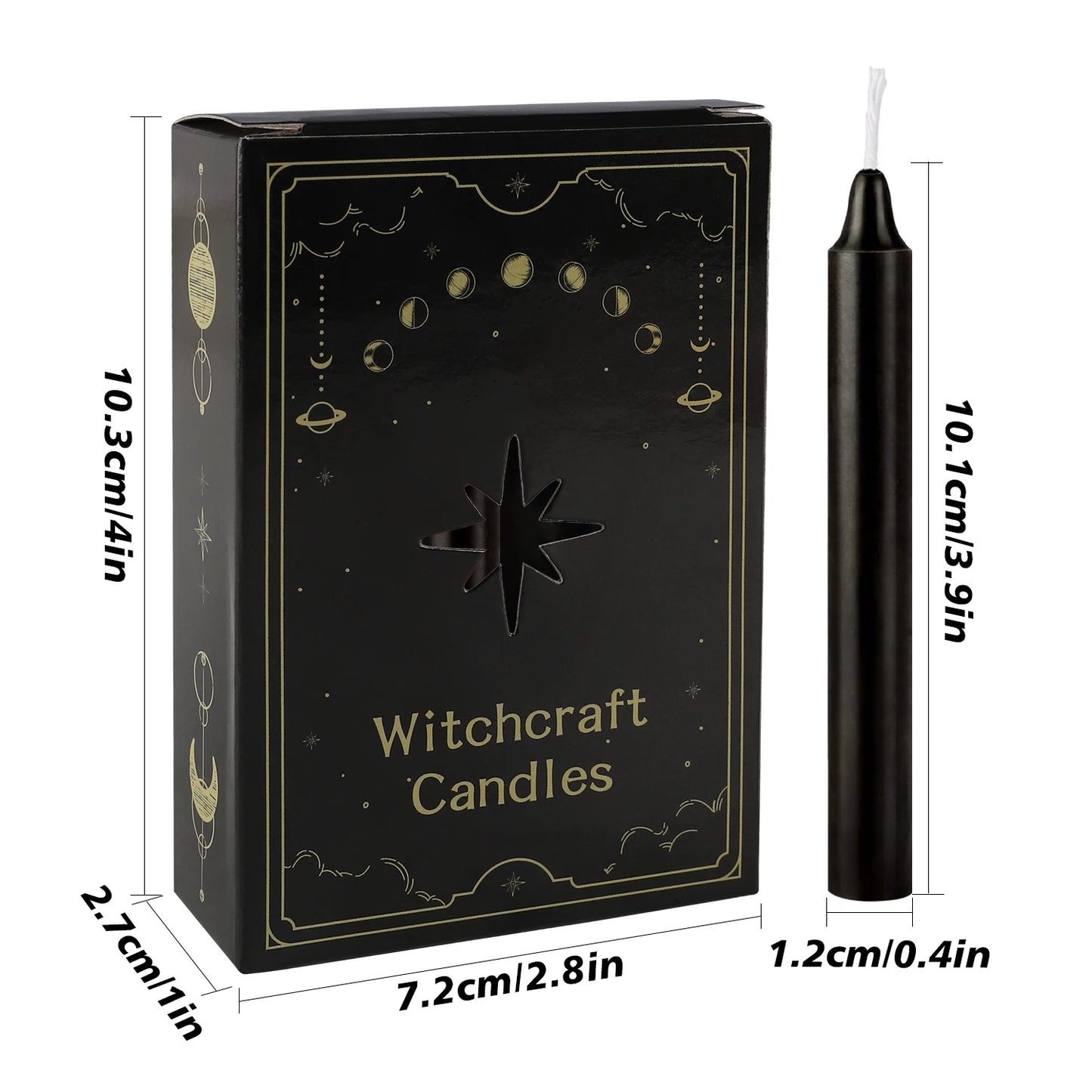 12-Piece Black Small Rod Wax Set