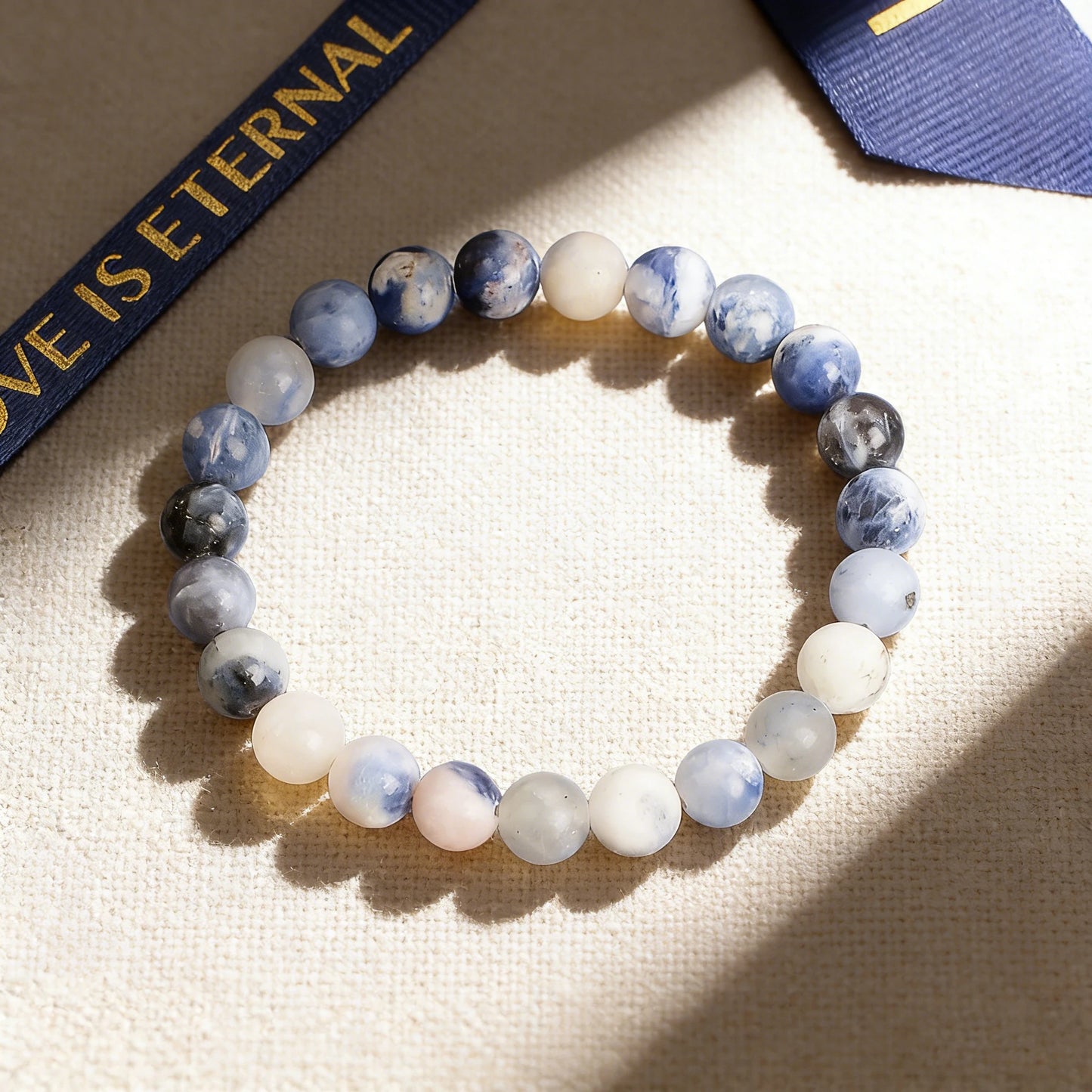 Natural Sodalite Stone Beaded Bracelet