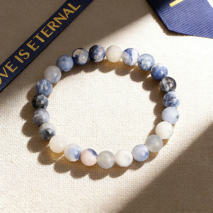 Natural Sodalite Stone Beaded Bracelet