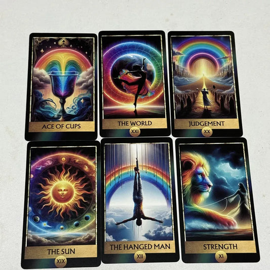 Rainbow Tarot Deck (78-Card English Visions Divination Edition)