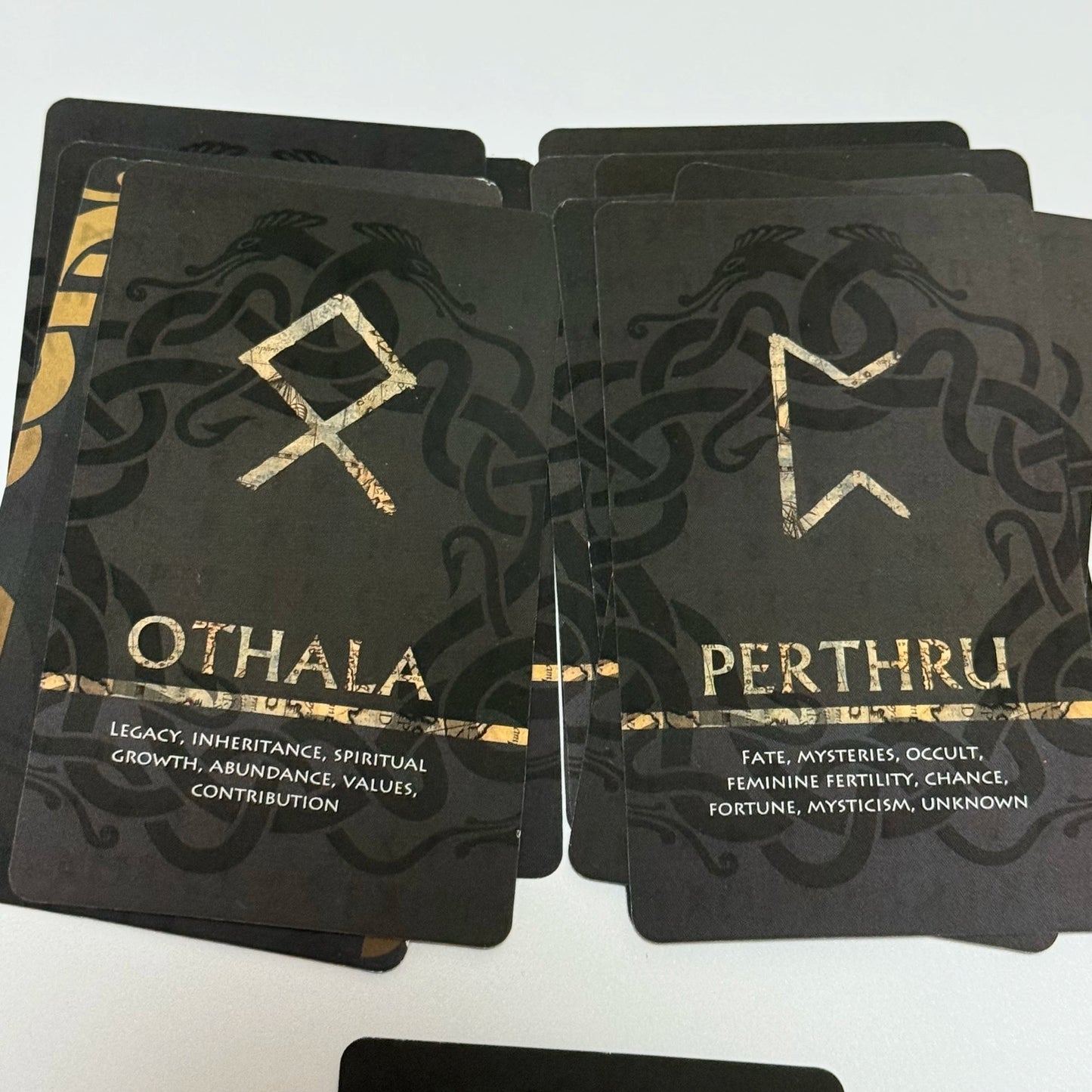 Elder Futhark Rune Cards and Oracle Deck (25-Card Set)