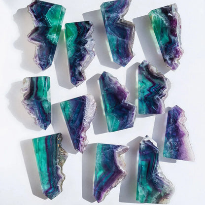 Natural Colorful Fluorite Wand Crystal Tower