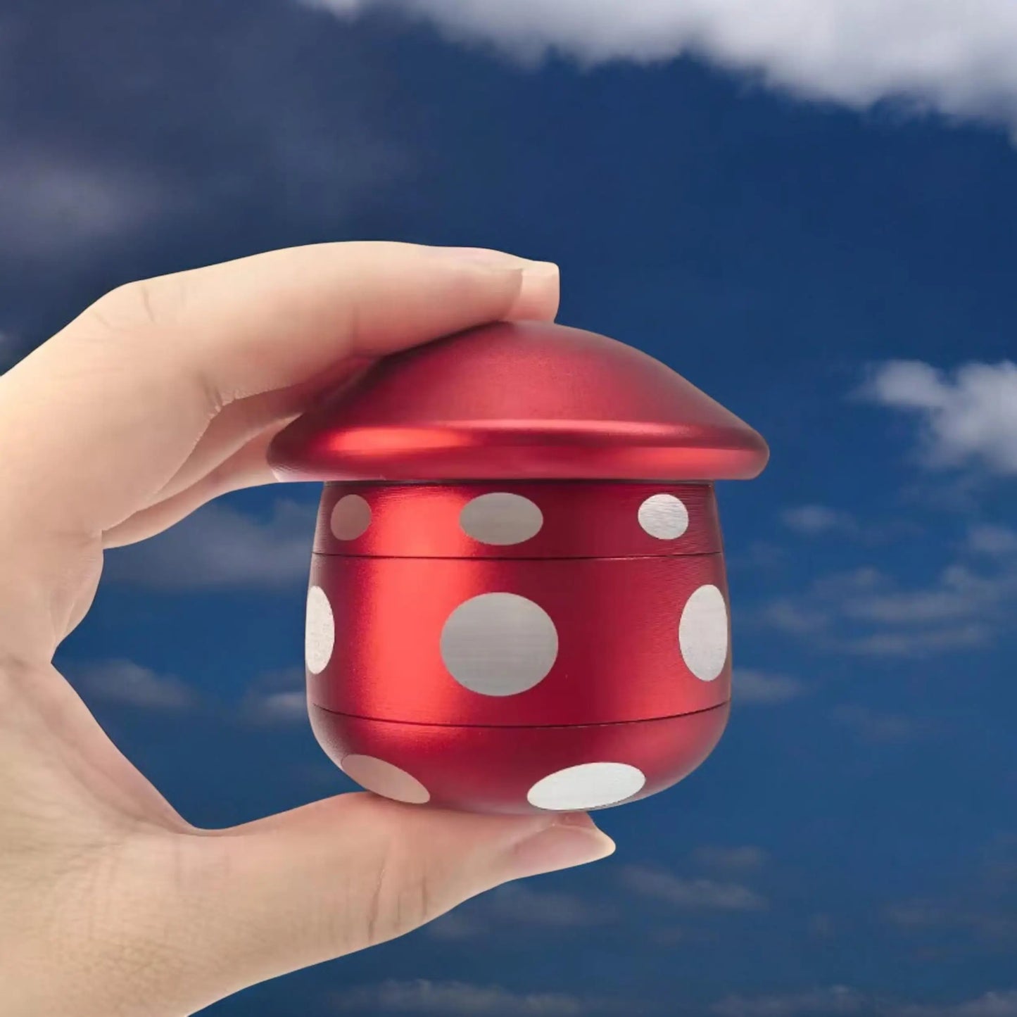 4-Layer Aluminum Mushroom Herb Grinder (63mm/2.5-inch)