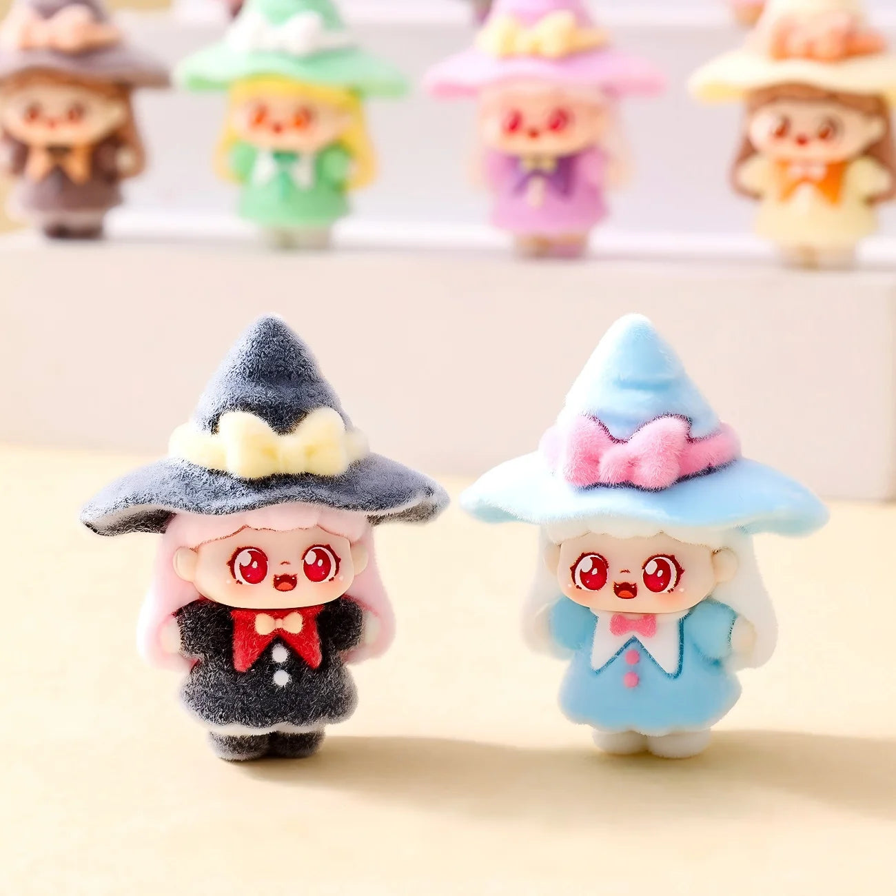 Bestseller Flocked Little Witch Cute Mini Figurines Trendy Blind Box Blind Bag DIY Desktop Decor Ornaments Car Decoration