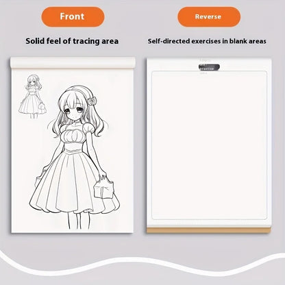Anime Character Line Art Drawing Book