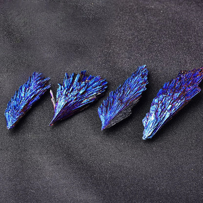 Natural Black Tourmaline Peacock Feather Electroplated Crystal
