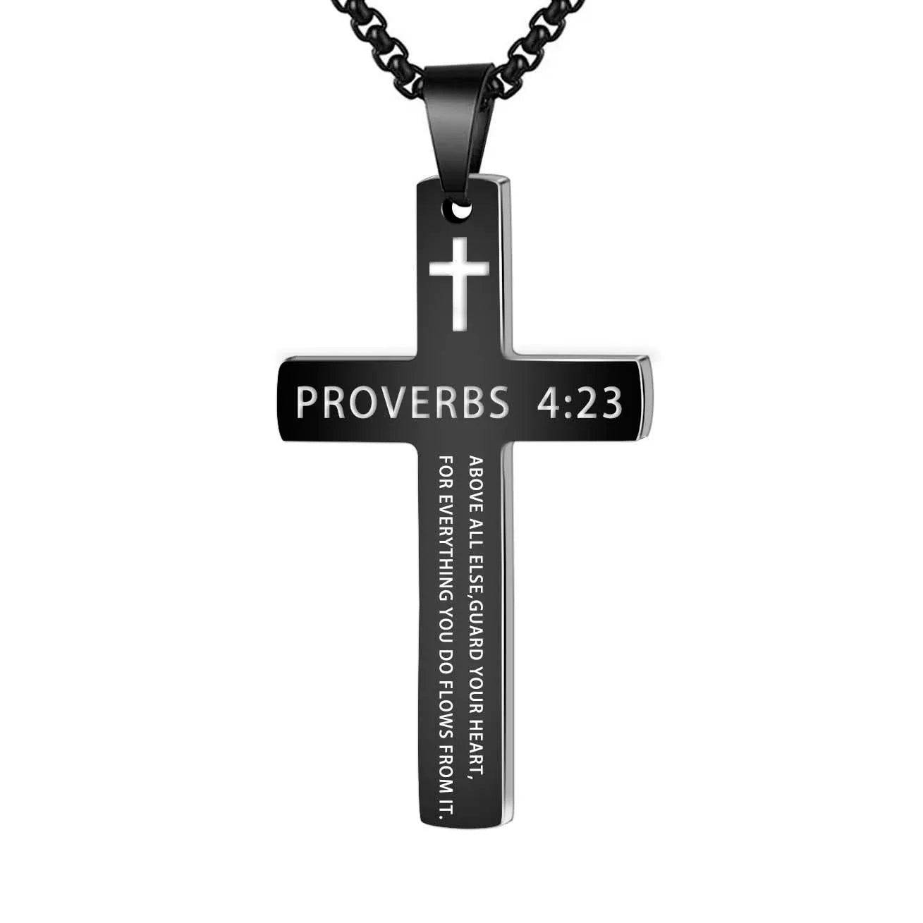 Stainless Steel Cross Pendant Necklace